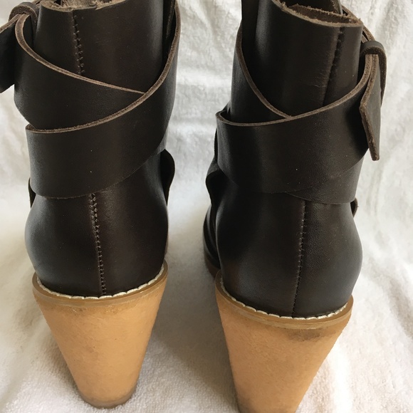 See by Chloe Alexa Cross Hatch Wedge Boots 38.5 - Picture 7 of 9